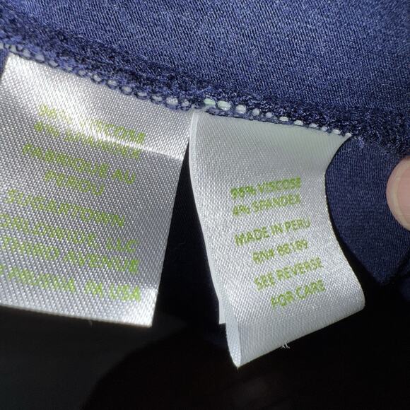 Lilly Pulitzer Lindell True Navy Sz M Soft Stretch Shirt Dress Comfortable Chic - Picture 5 of 9